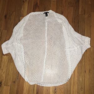 Forever 21 White Crochet Cardigan